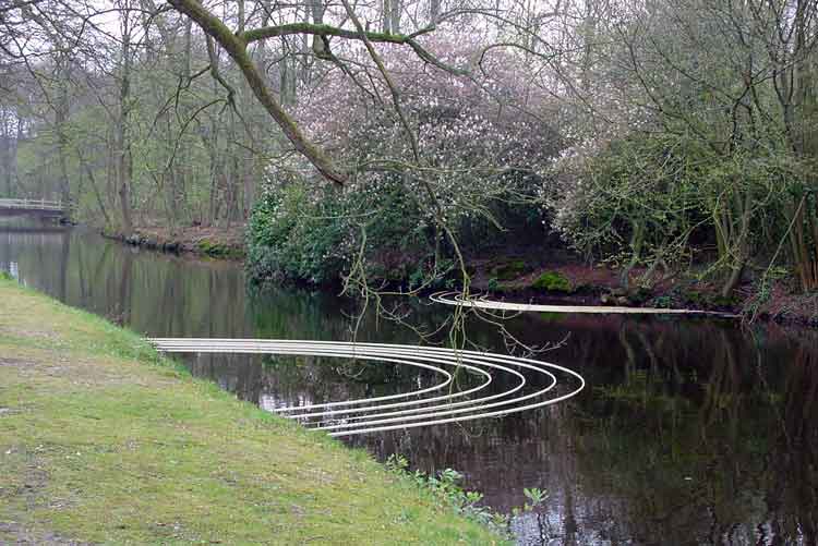 "jaarringen" environmental sculpture exhibition in Baarn, Holland.